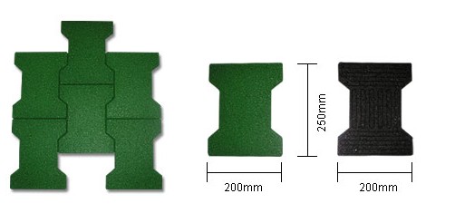 Gạch cao su chữ T